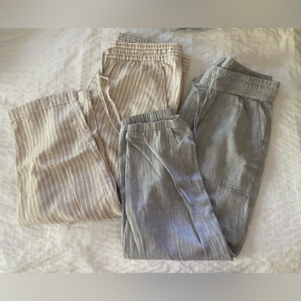 Gap - Linen Crop Joggers - 2 Pairs